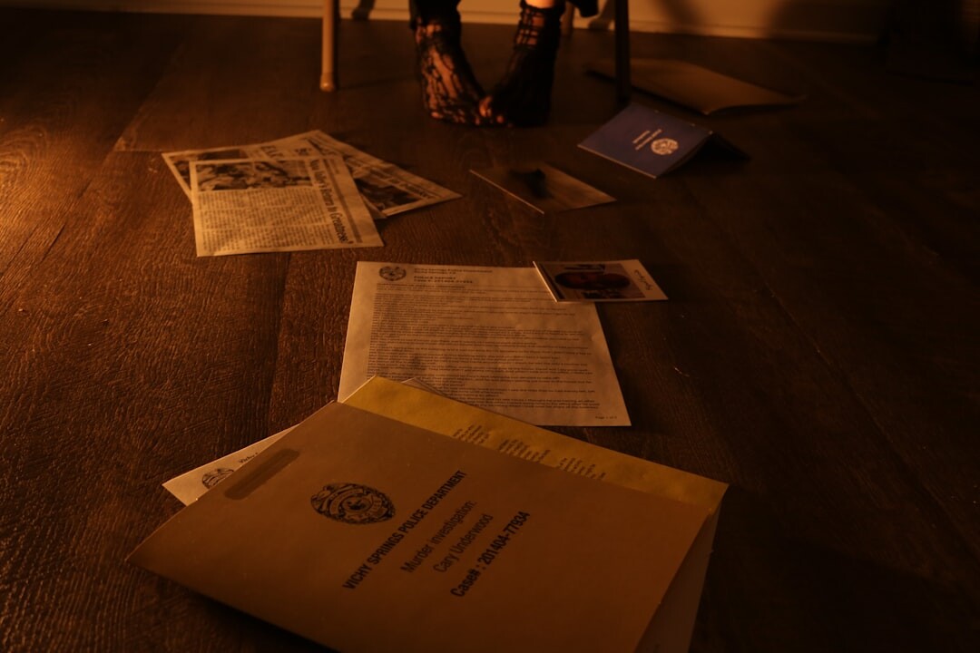 mystery book on table